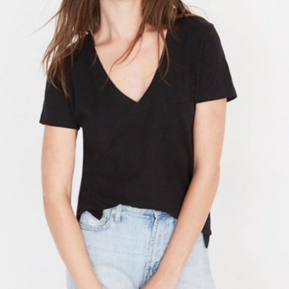 Madewell Black Fitted Short Sleeve T-Shirt